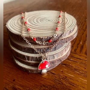Cottagecore Mushroom Necklace